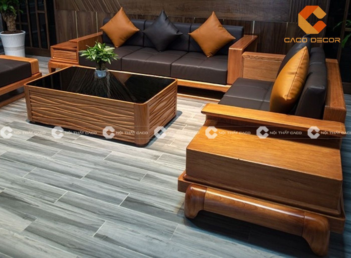 BST mẫu sofa gỗ gõ đỏ bền đẹp, bán chạy tại NỘI THẤT CACO 6